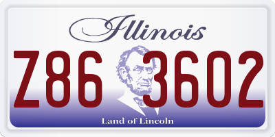 IL license plate Z863602