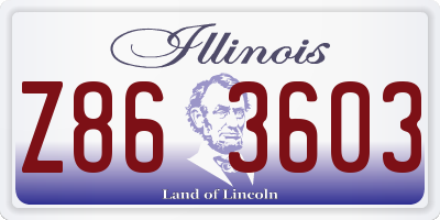 IL license plate Z863603