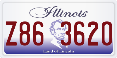 IL license plate Z863620