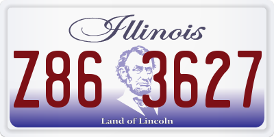 IL license plate Z863627