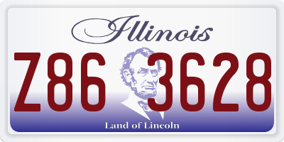IL license plate Z863628
