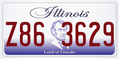 IL license plate Z863629