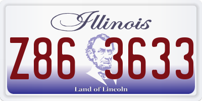 IL license plate Z863633