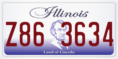 IL license plate Z863634