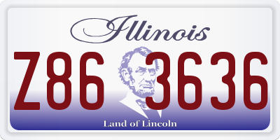 IL license plate Z863636