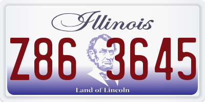 IL license plate Z863645