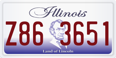 IL license plate Z863651