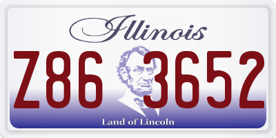 IL license plate Z863652
