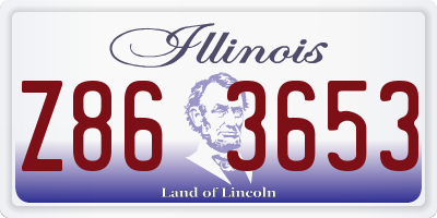 IL license plate Z863653