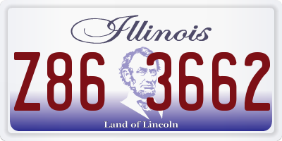 IL license plate Z863662