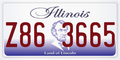 IL license plate Z863665