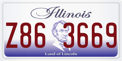 IL license plate Z863669