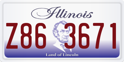 IL license plate Z863671