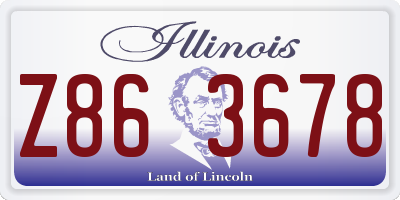 IL license plate Z863678