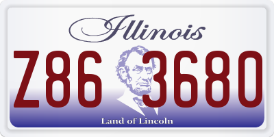 IL license plate Z863680