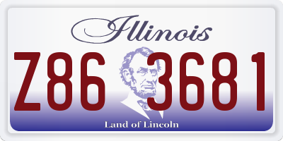 IL license plate Z863681