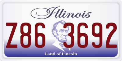 IL license plate Z863692