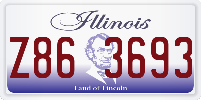 IL license plate Z863693