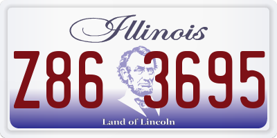 IL license plate Z863695