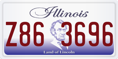 IL license plate Z863696