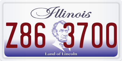 IL license plate Z863700