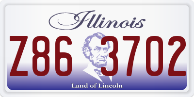 IL license plate Z863702