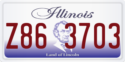 IL license plate Z863703