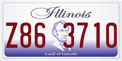 IL license plate Z863710