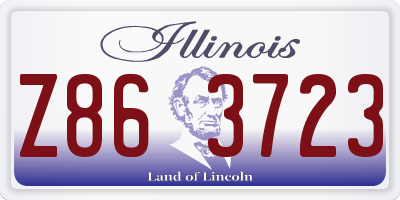 IL license plate Z863723