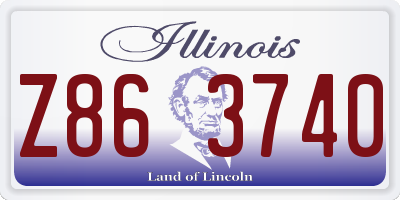 IL license plate Z863740