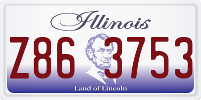 IL license plate Z863753