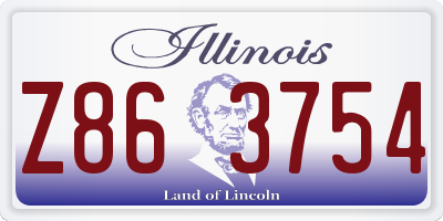 IL license plate Z863754