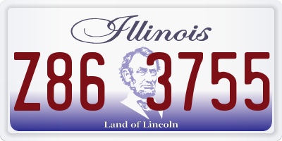 IL license plate Z863755