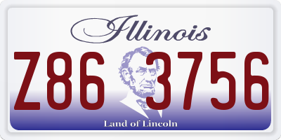 IL license plate Z863756