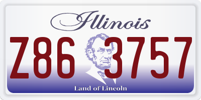 IL license plate Z863757