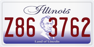 IL license plate Z863762