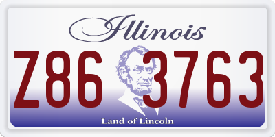 IL license plate Z863763