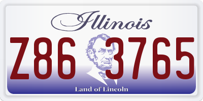 IL license plate Z863765