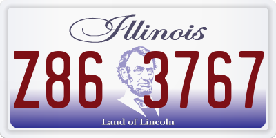 IL license plate Z863767