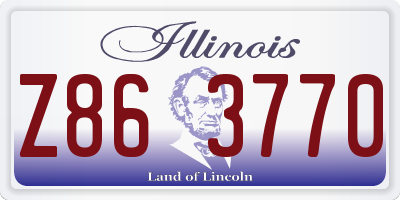 IL license plate Z863770