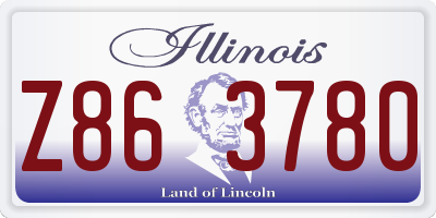 IL license plate Z863780