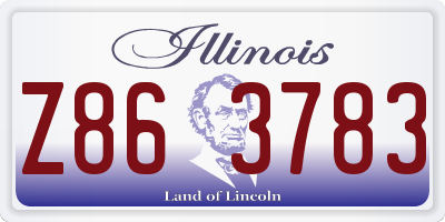 IL license plate Z863783