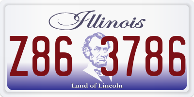 IL license plate Z863786
