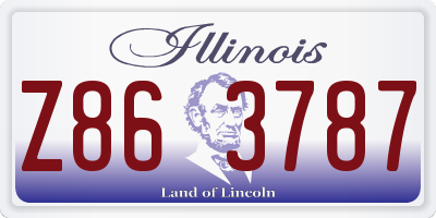 IL license plate Z863787