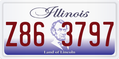 IL license plate Z863797
