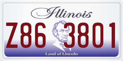 IL license plate Z863801