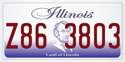IL license plate Z863803