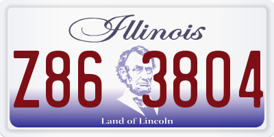 IL license plate Z863804