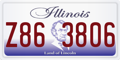 IL license plate Z863806