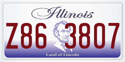 IL license plate Z863807